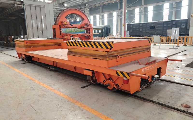 軌道平車是大型設(shè)備拆解車間的有效轉(zhuǎn)運(yùn)工具